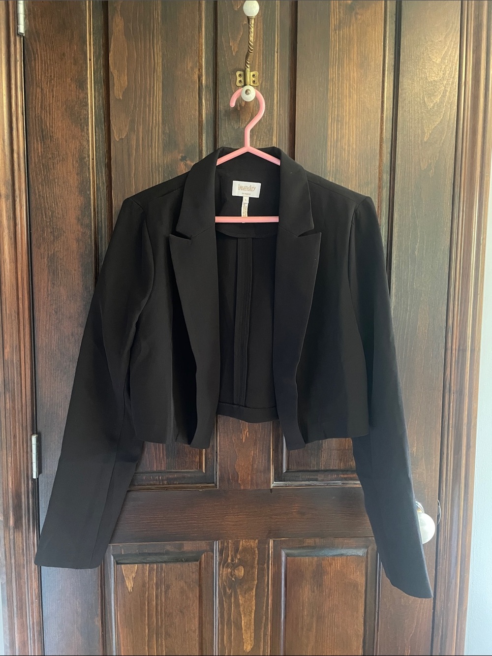 Women cropped suit jacket size large